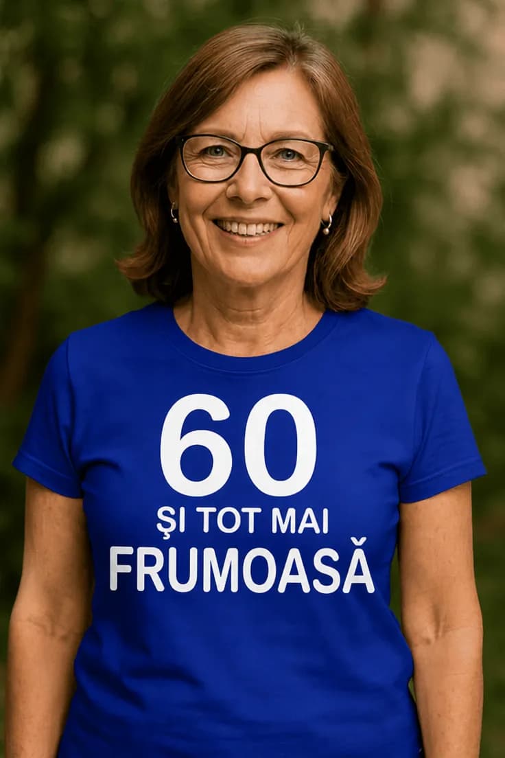 Tricou amuzant Vârsta 60 cu stil – 60 ȘI TOT MAI