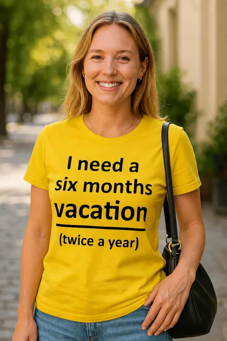 Tricou amuzant Vacanță de șase luni - I need a six
