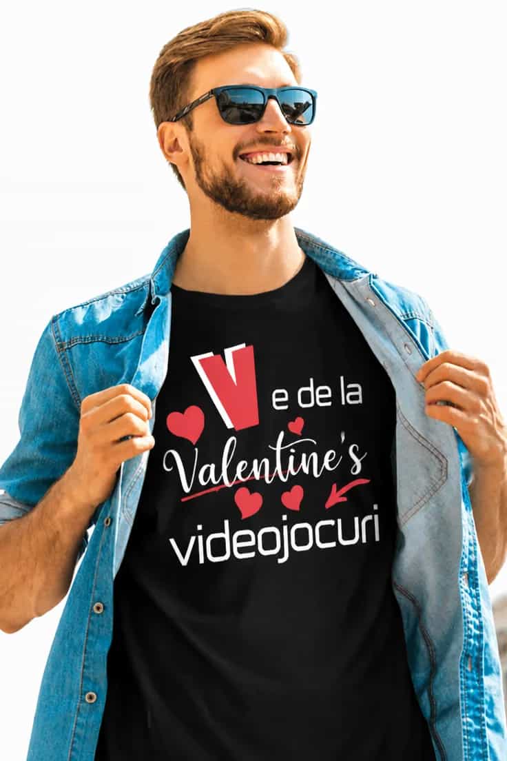Tricou amuzant Videojocuri de Valentine's - V