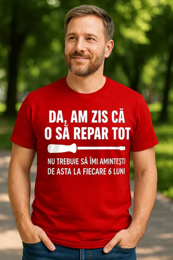 Tricou amuzant Voi repara tot - DA, AM ZIS CĂ
