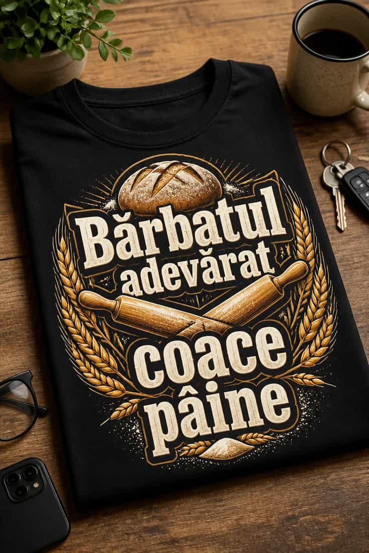 Tricou „Bărbatul adevărat coace pâine”