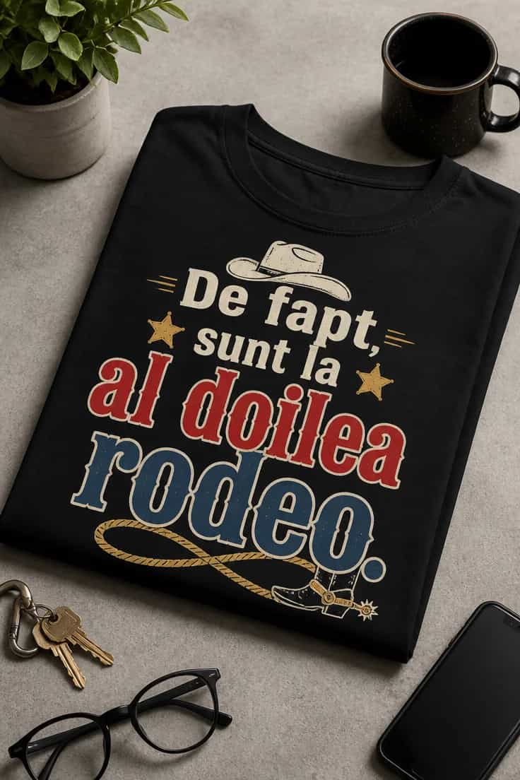 Tricou cu mesaj amuzant – De fapt, sunt la al doilea rodeo.