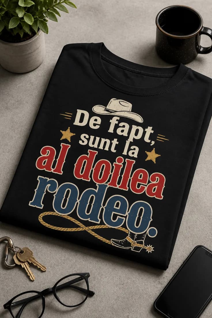 Tricou cu mesaj amuzant – De fapt, sunt la al doilea rodeo.