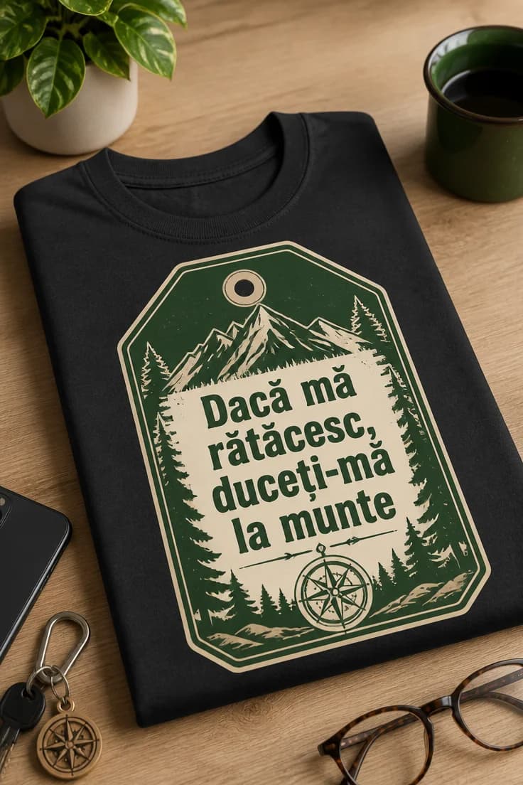 Tricou cu munte – Dacă mă rătăcesc, duceți-mă la munte