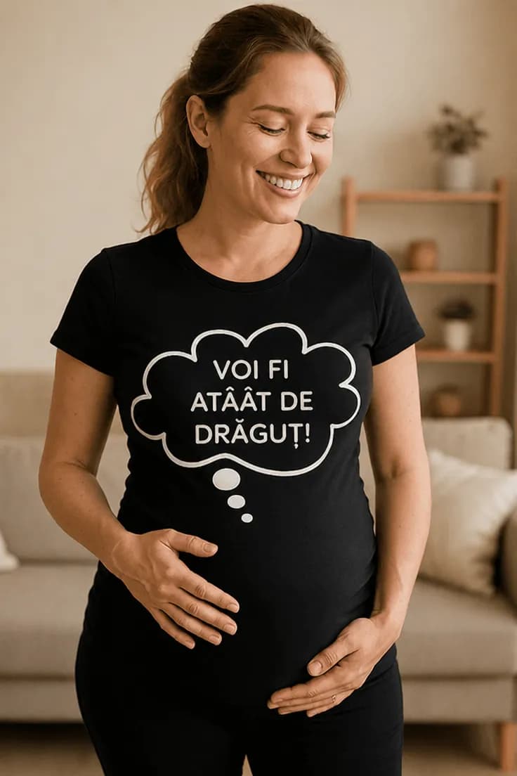 Tricou de gravidă Atât de drăguț - VOI FI ATÂÂT DE DRĂGUȚ!