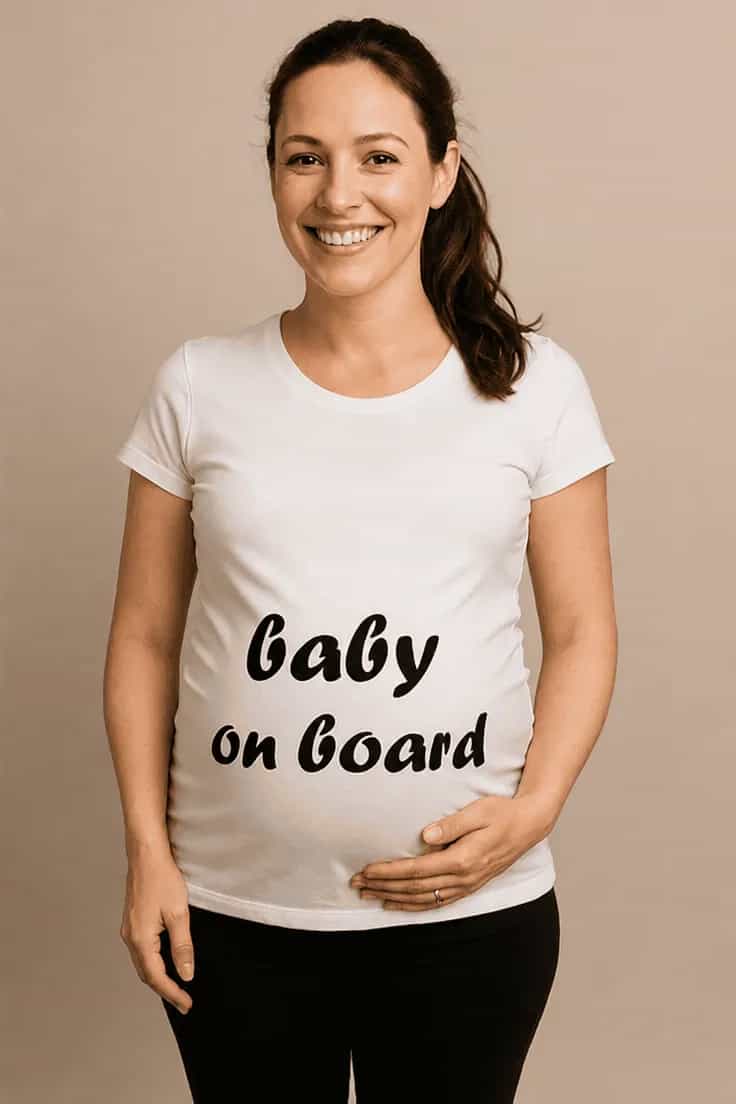 Tricou de gravidă Bebeluș la bord - baby on board