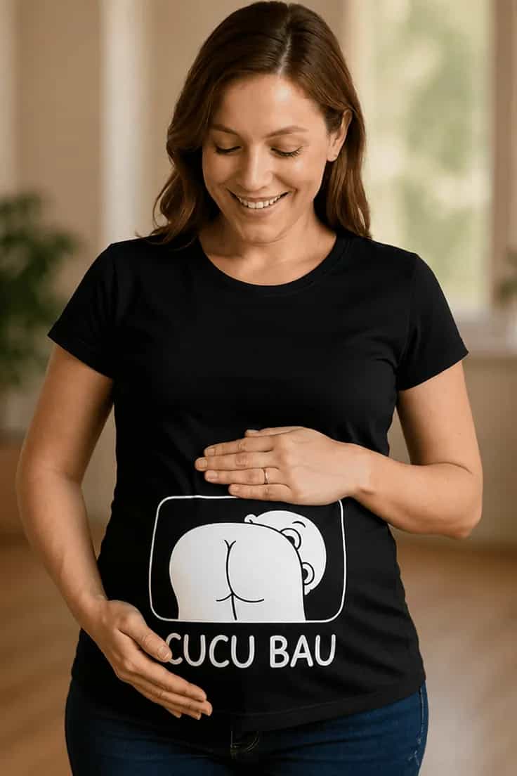 Tricou de gravidă Cucu bau – CUCU BAU