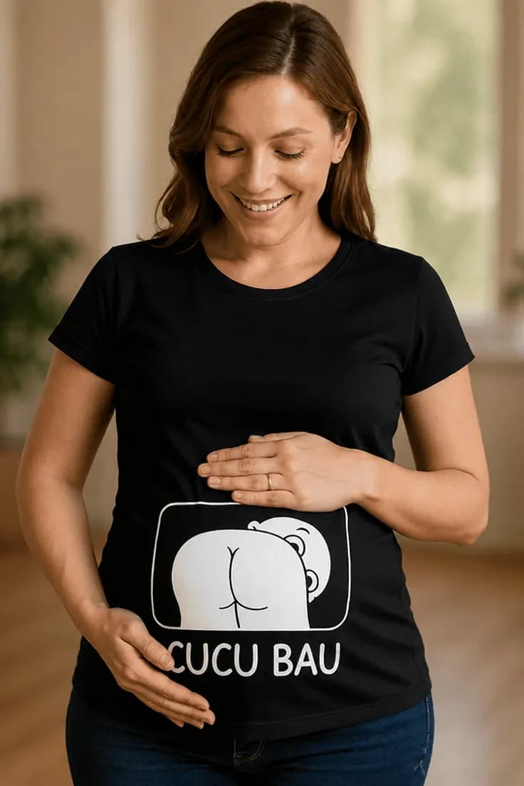 Tricou de gravidă Cucu bau – CUCU BAU