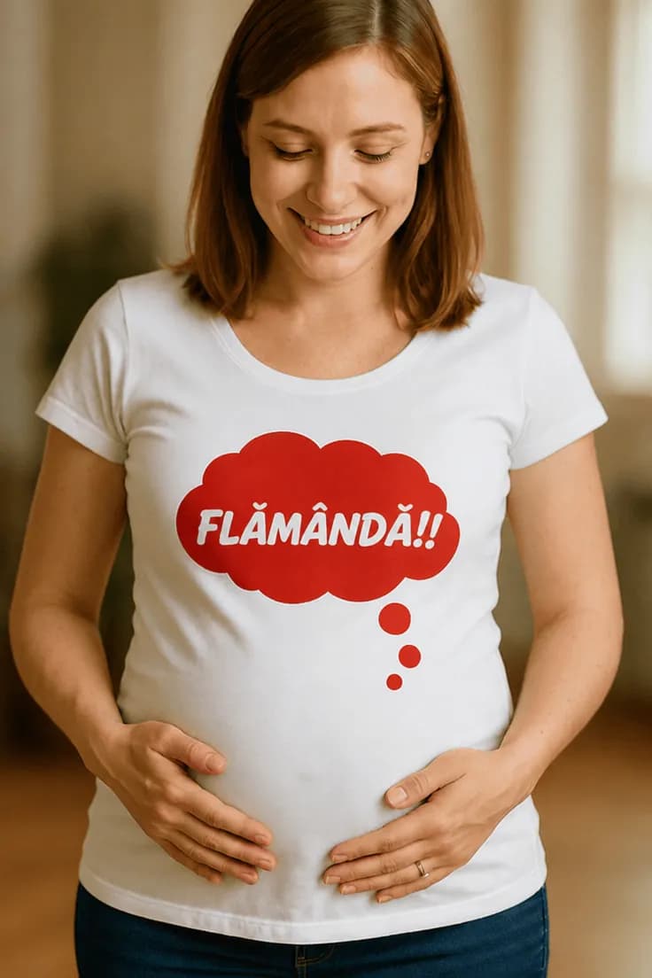 Tricou de gravidă Flămândă – FLĂMÂNDĂ!!