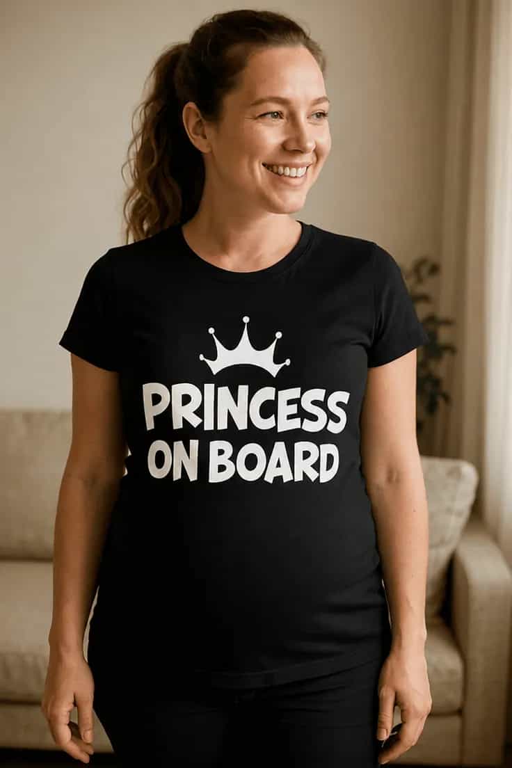 Tricou de gravidă Prințesă la bord – PRINCESS ON BOARD