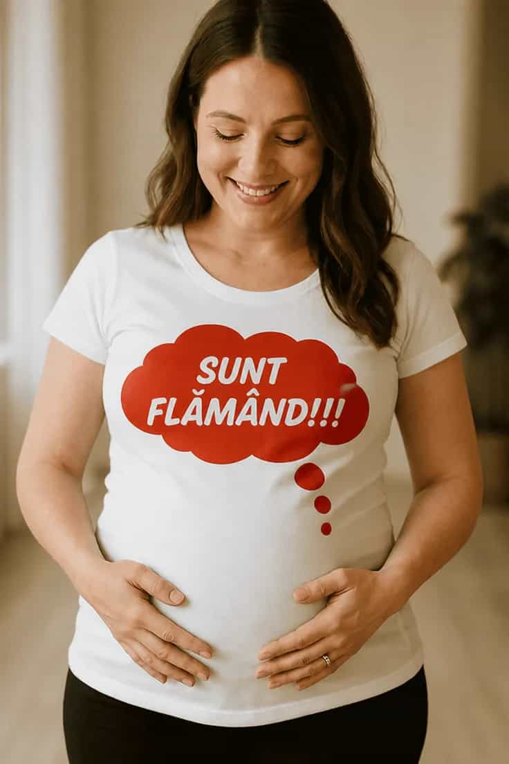 Tricou de gravidă Sunt flămând – SUNT FLĂMÂND!!!