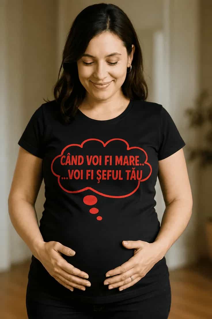 Tricou de gravidă Viitorul șef – CÂND VOI FI MARE..
