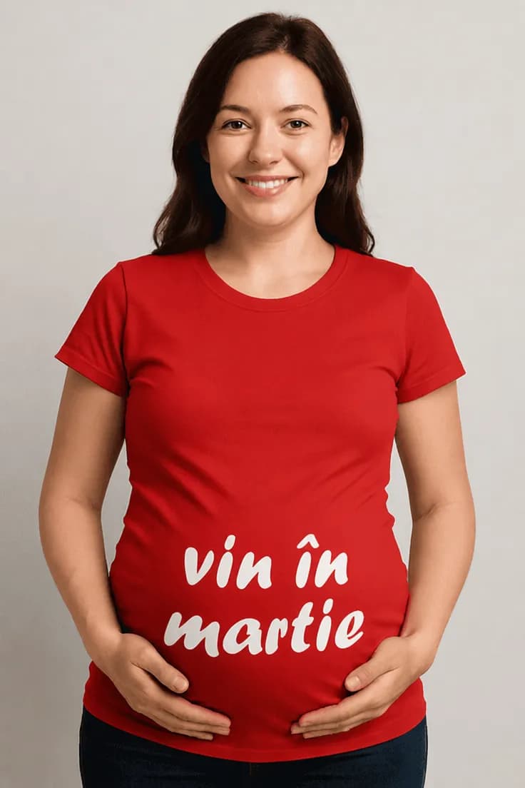 Tricou de gravidă Vin în martie