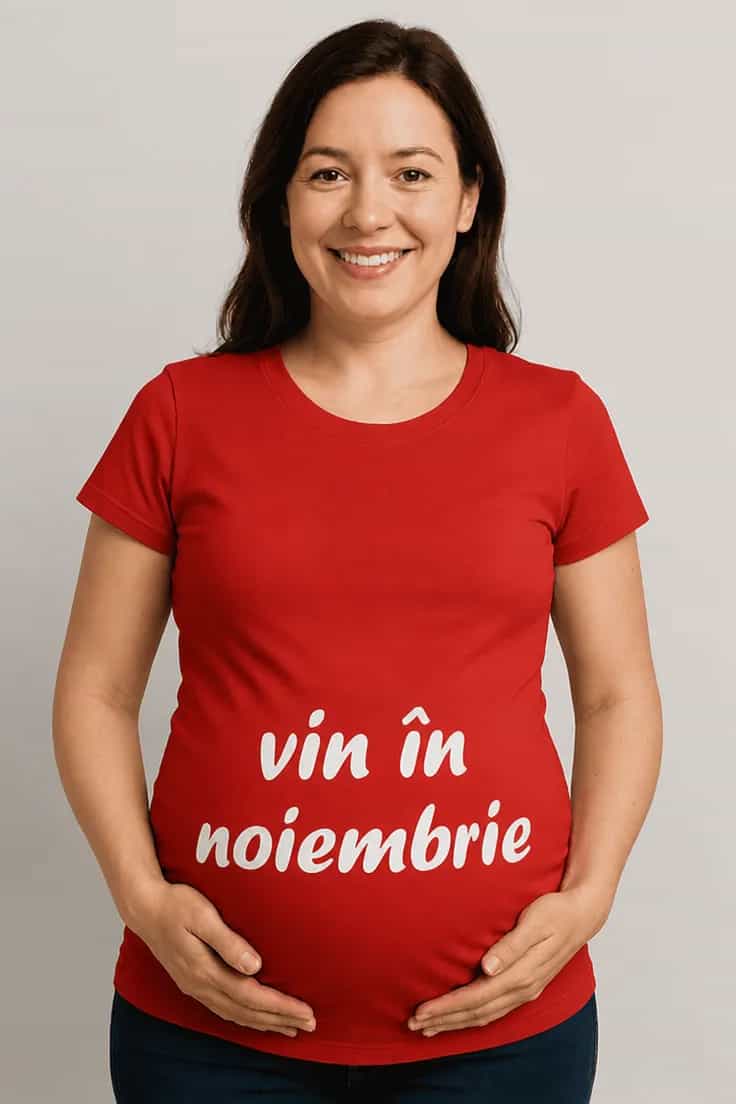 Tricou de gravidă vin în noiembrie
