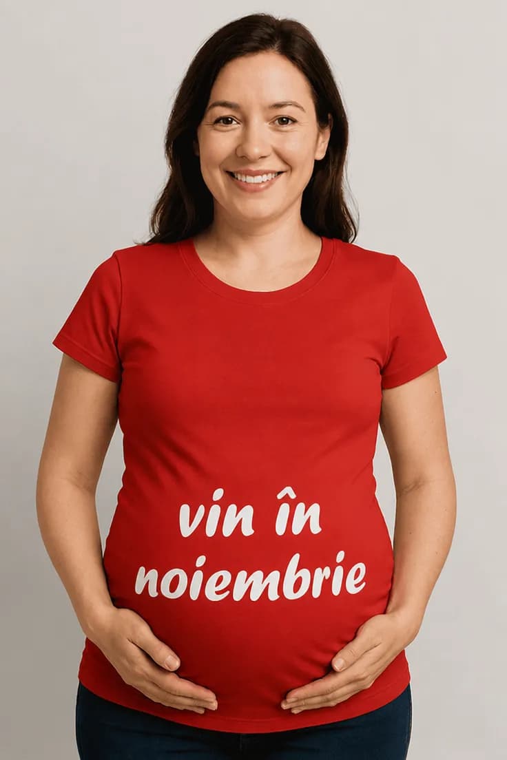 Tricou de gravidă vin în noiembrie
