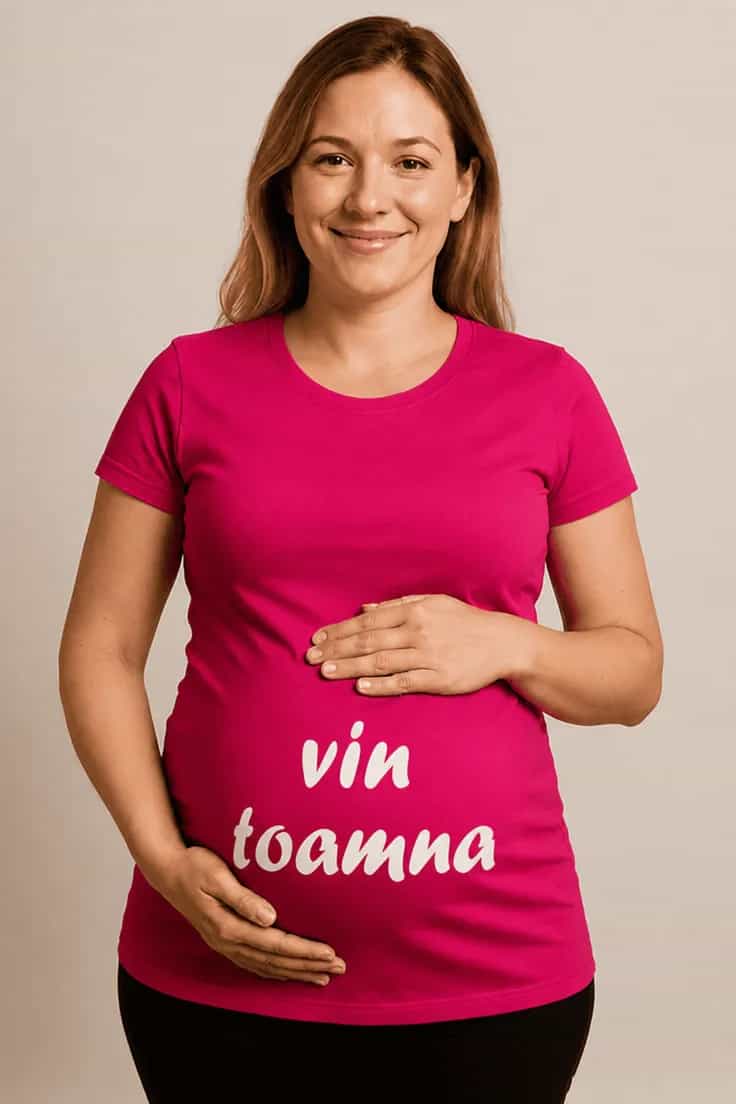 Tricou de gravidă Vin toamna - vin toamna