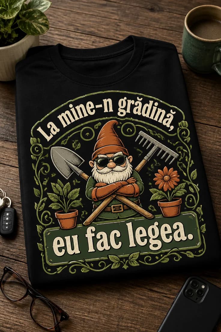 Tricou de grădinărit - La mine-n grădină, eu fac legea.