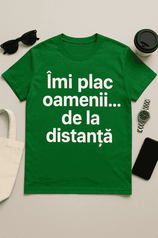 Tricou Îmi plac oamenii... de la distanță