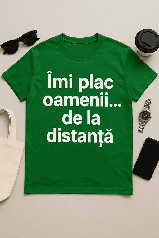 Tricou Îmi plac oamenii... de la distanță