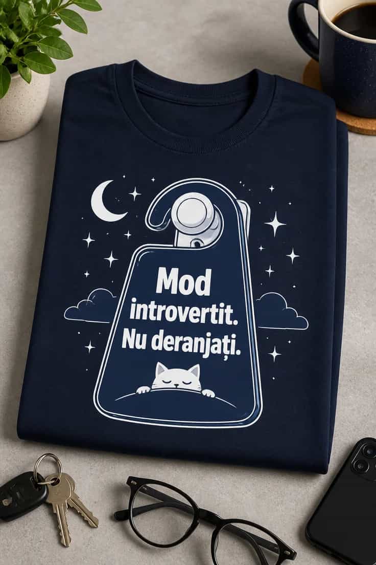 Tricou „Mod introvertit. Nu deranjați.”