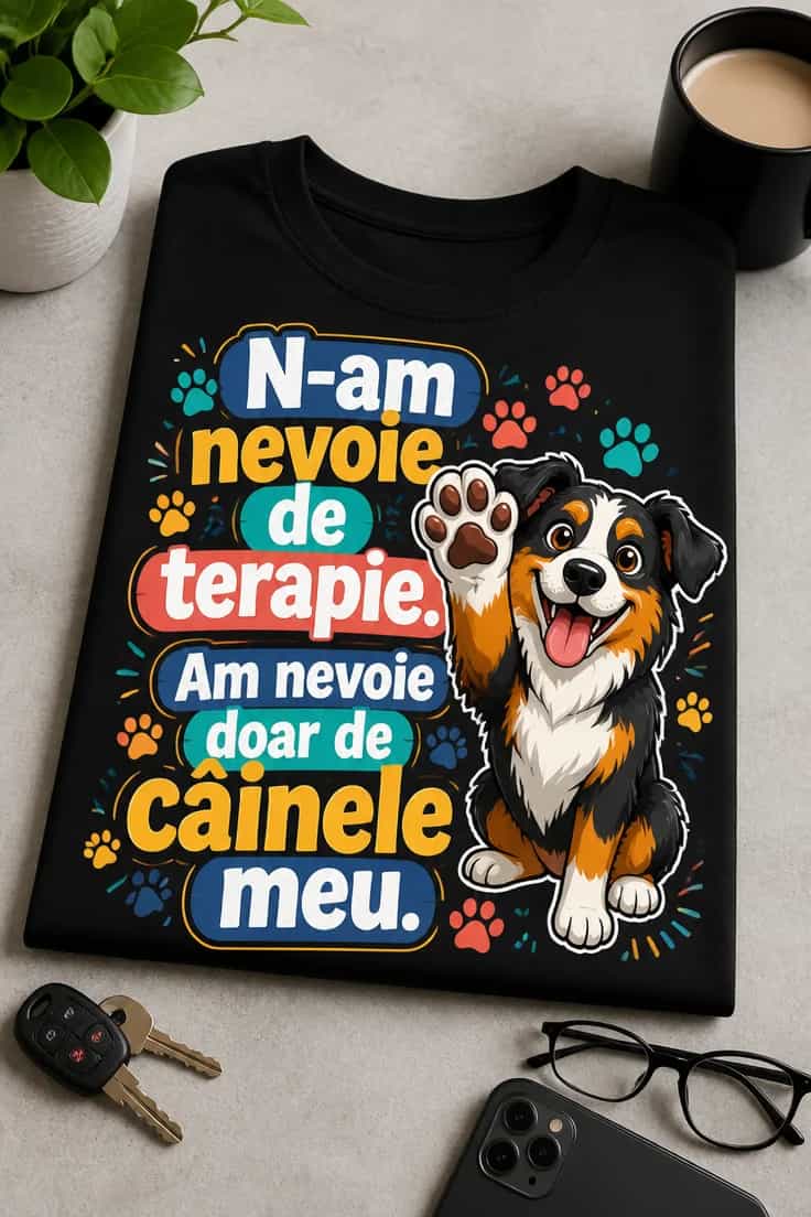 Tricou câini n-am nevoie de terapie, ci de câinele meu