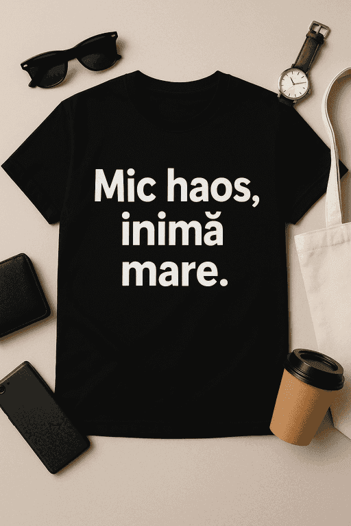 Tricou Mic haos, inimă mare