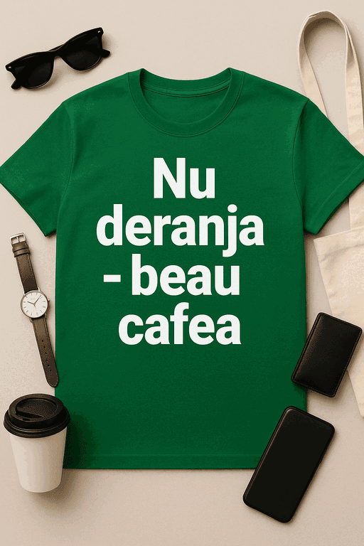 Tricou 'Nu deranja – beau cafea'