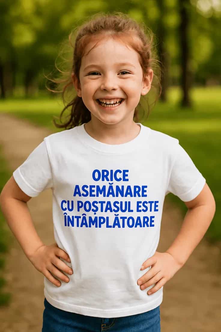 Tricou pentru copii asemănare cu poștașul