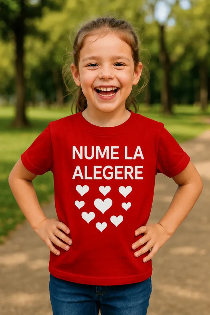 Tricou pentru copii cu nume personalizat