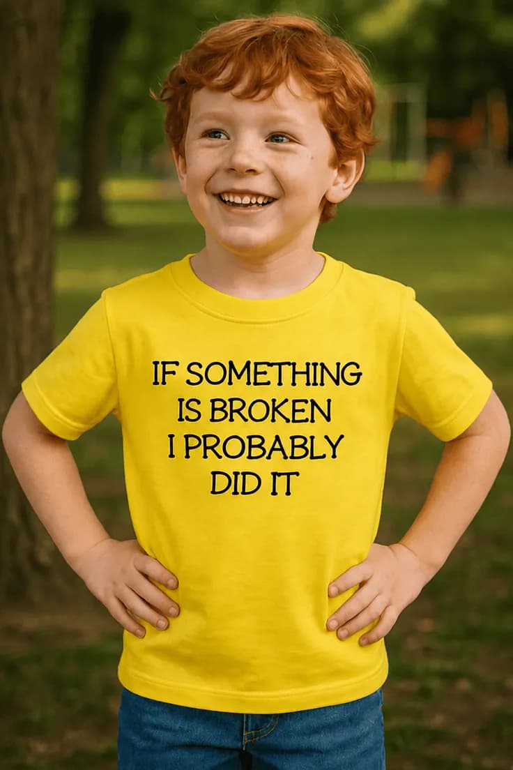 Tricou pentru copii Dacă e stricat eu am făcut