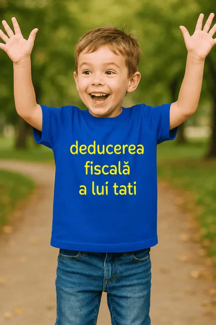 Tricou pentru copii Deducerea fiscală a lui tati
