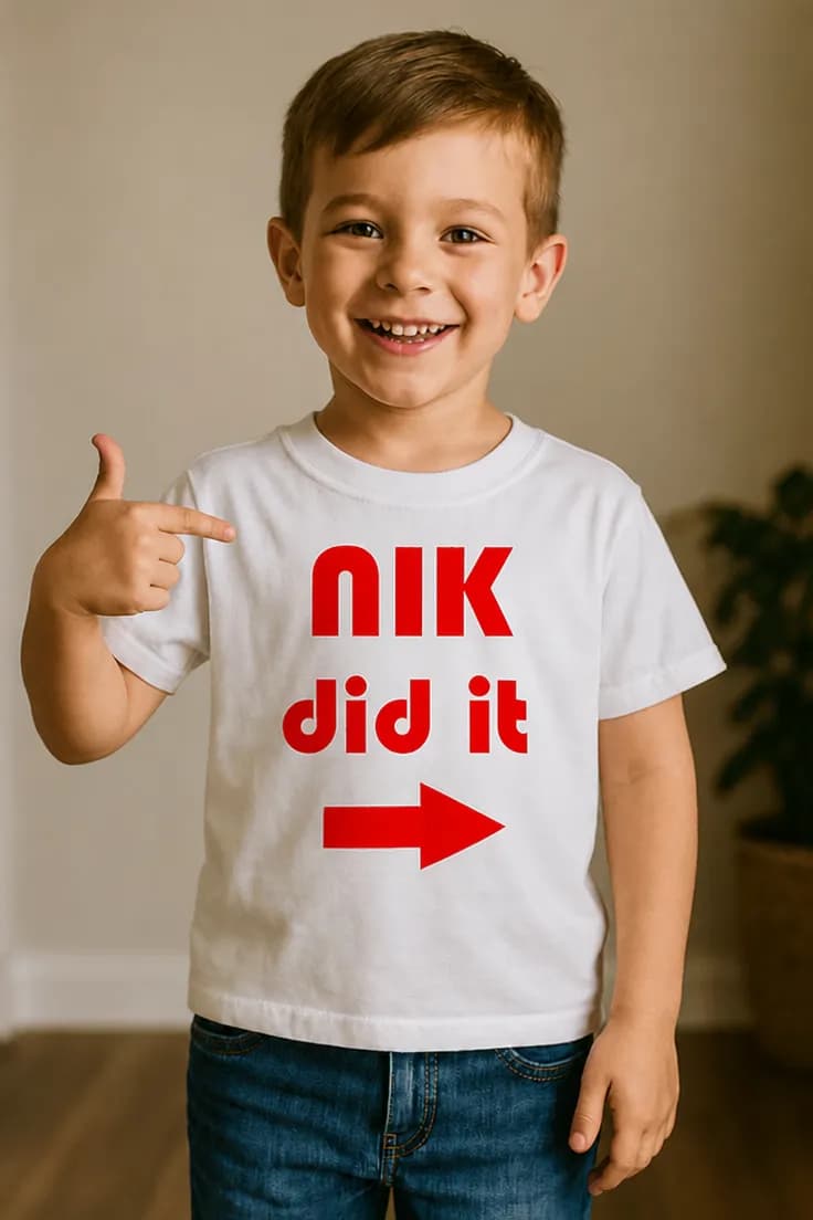 Tricou pentru copii Did it cu nume personalizat