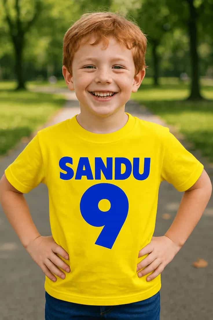 Tricou pentru copii Dres sportiv cu nume personalizat