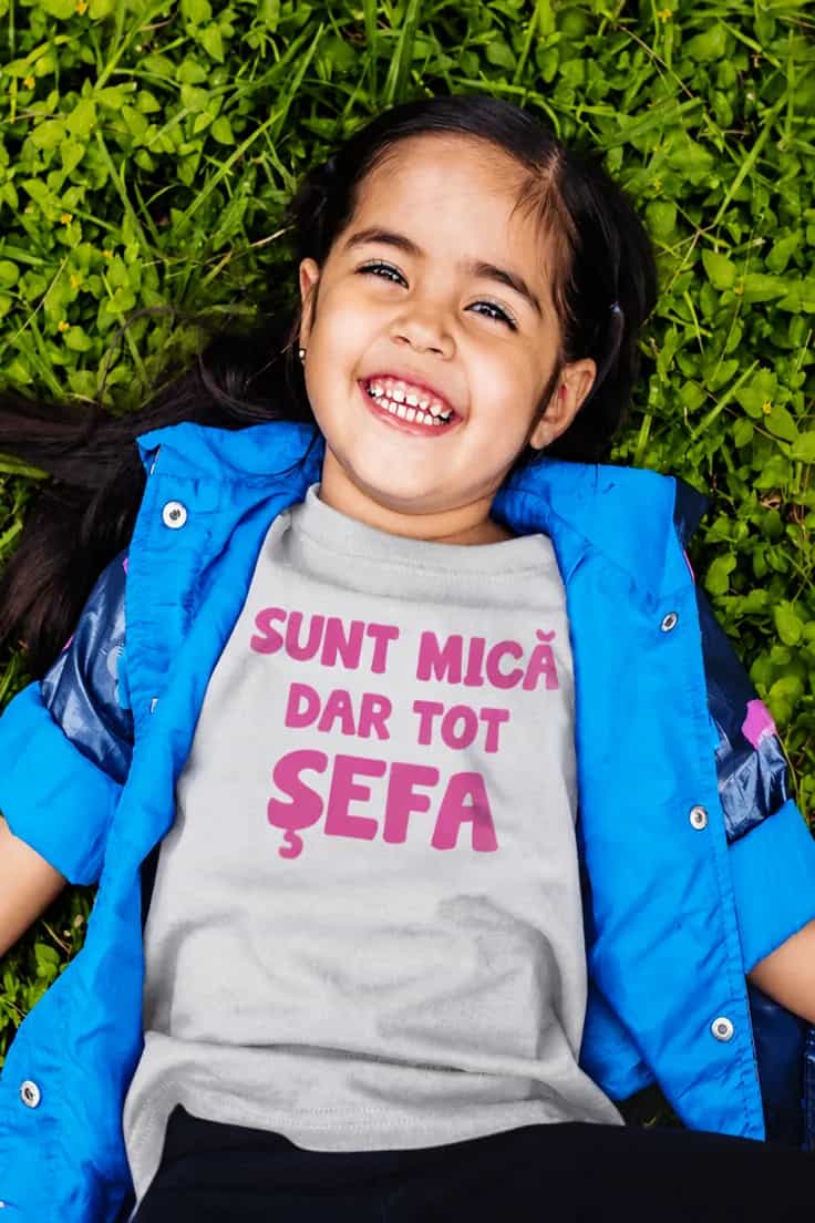 Tricou pentru copii Șeful cel mic – SUNT MICĂ