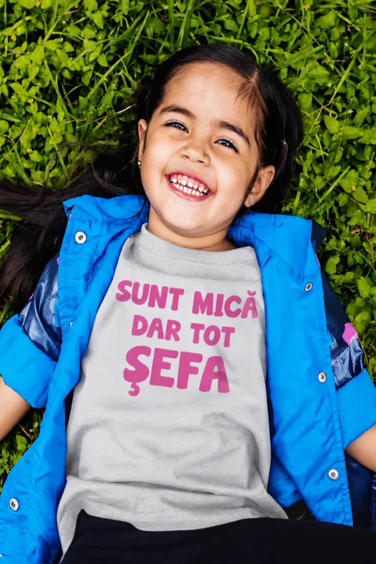 Tricou pentru copii Șeful cel mic – SUNT MICĂ