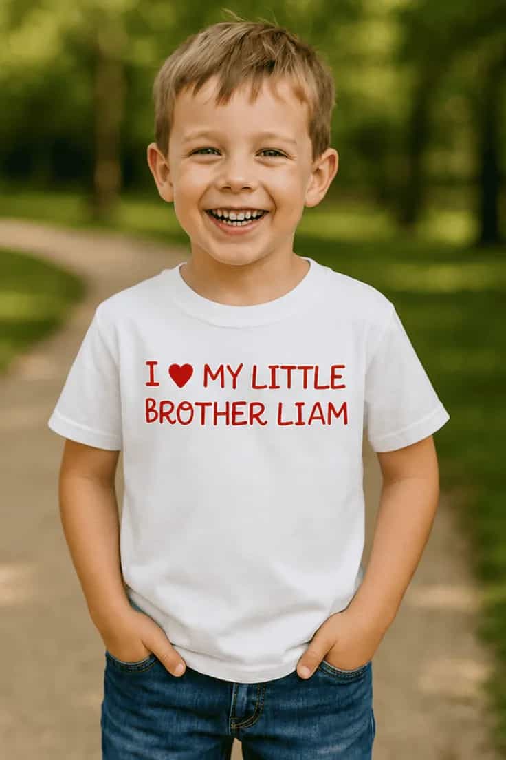 Tricou pentru copii frățior cu nume personalizat