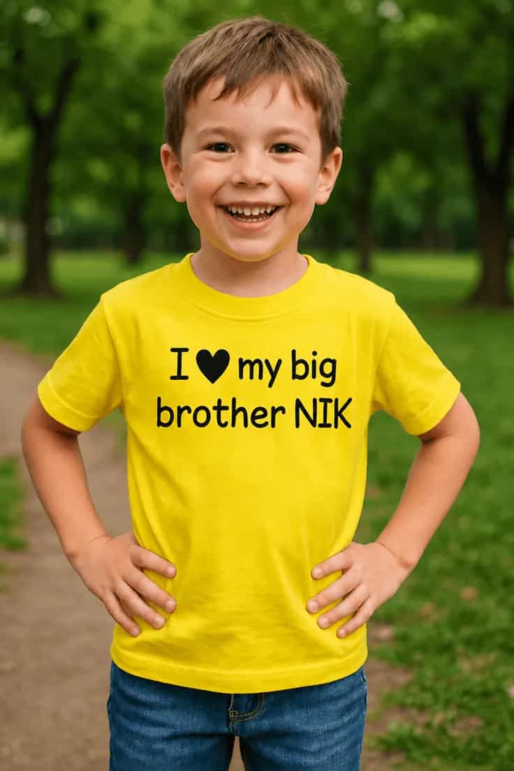 Tricou pentru copii Fratele mai mare cu nume personalizat