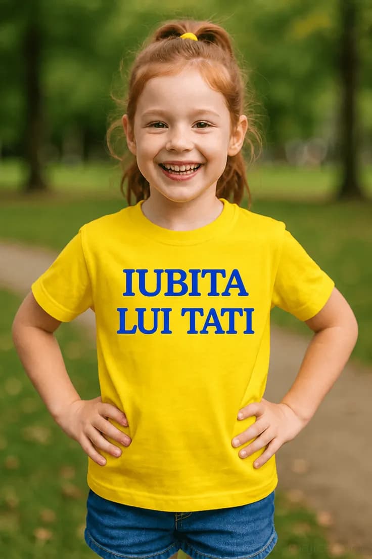 Tricou pentru copii Iubita lui tati
