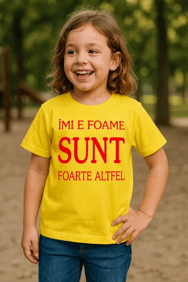 Tricou pentru copii Mi e foame sunt altfel