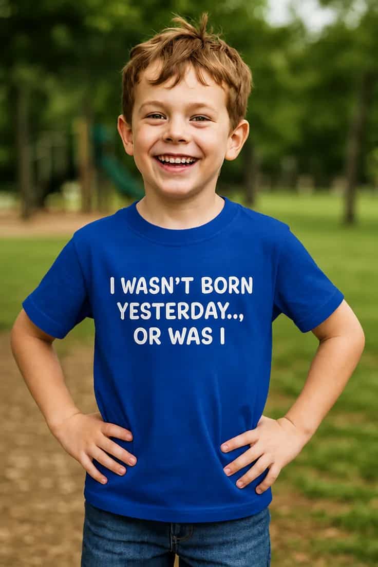Tricou pentru copii Născut ieri oare