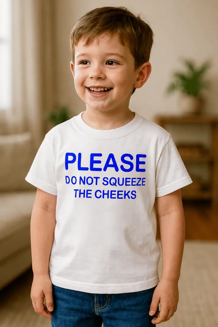 Tricou pentru copii Nu strânge obrajii