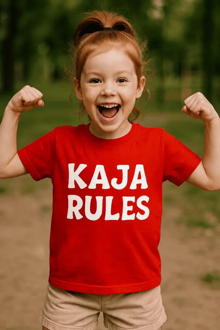Tricou pentru copii Rules cu nume personalizat