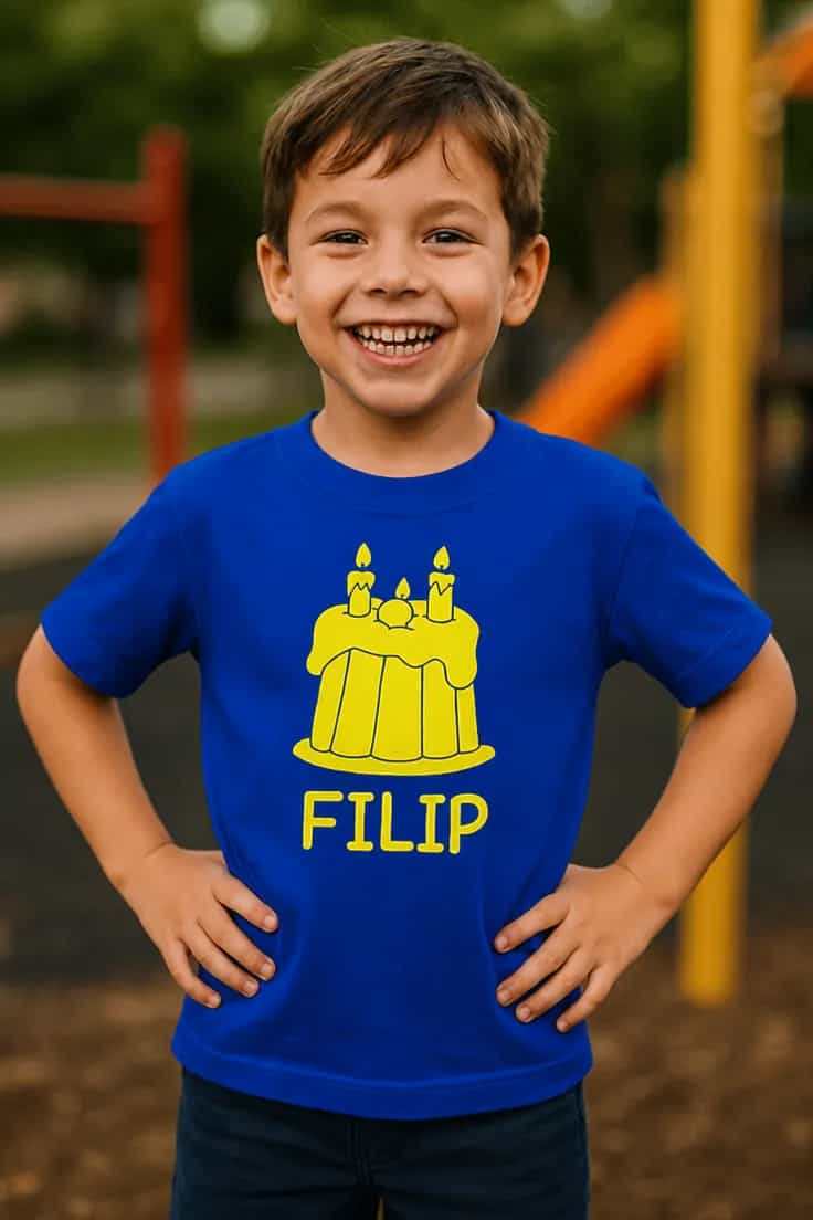 Tricou pentru copii Tort cu nume personalizat