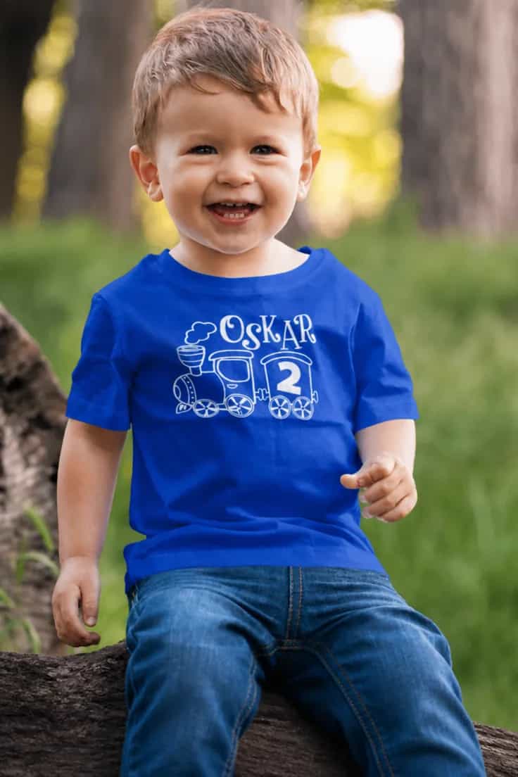 Tricou pentru copii trenuleț cu nume personalizat
