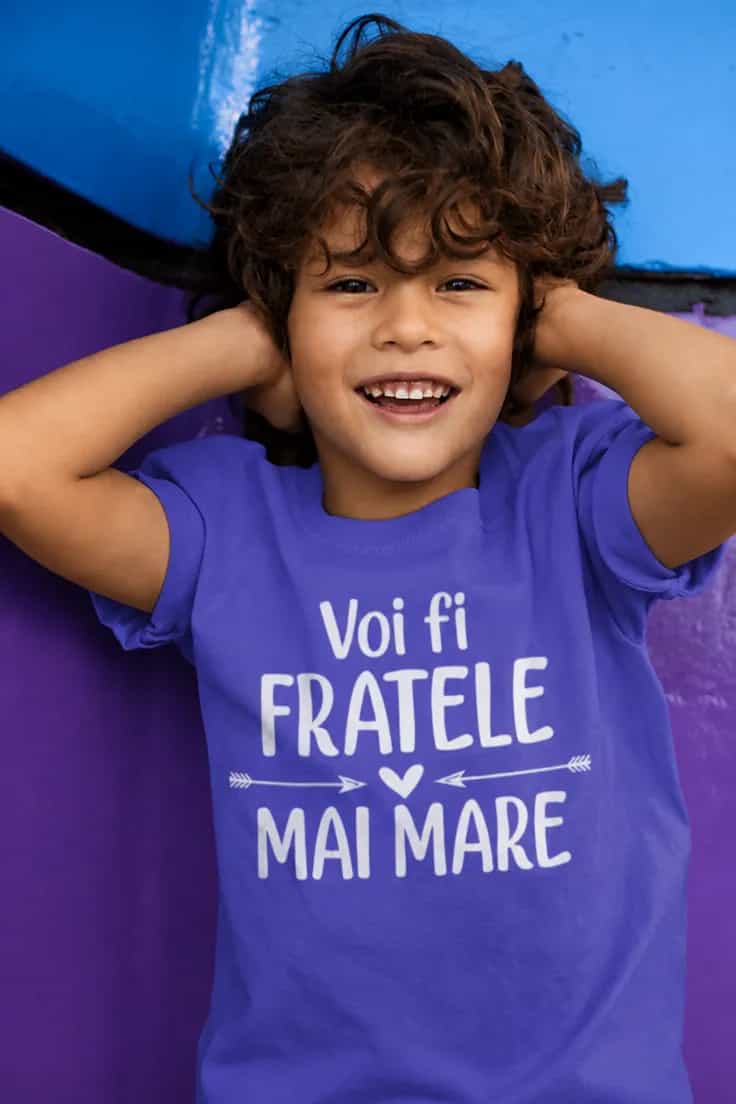 Tricou pentru copii Voi fi fratele mai mare