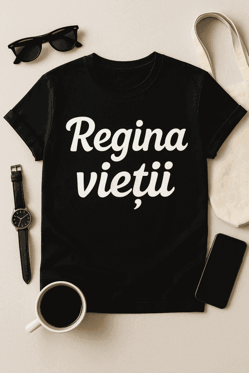 Tricou regina vieții care comandă universul