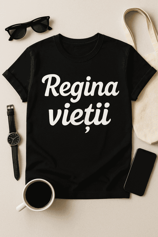 Tricou regina vieții care comandă universul