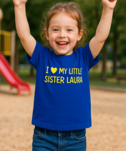 I love my little sister (nume la alegere) - Tricou pentru copii