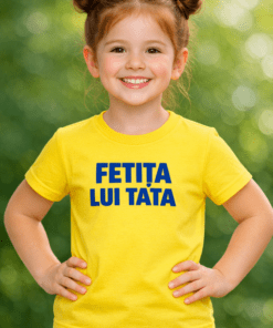 Tricou amuzant pentru copii „Fetița lui Tata”