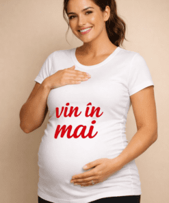 Tricou de gravide „Vin în mai”